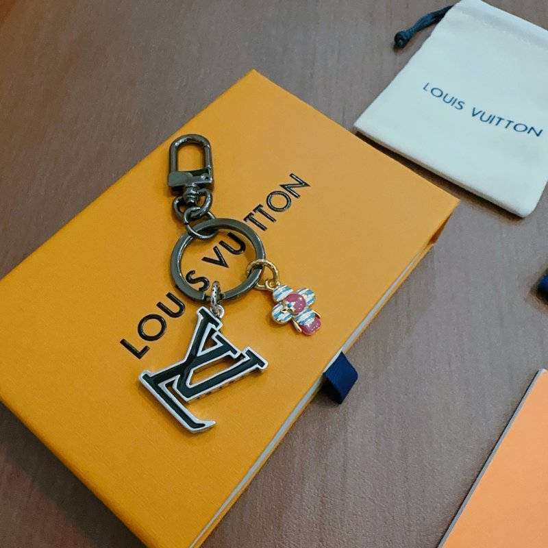 LV Monogram Keychain Charm - Silver Hardware Replica view
