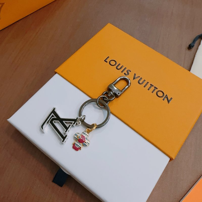 LV Monogram Keychain Charm - Silver Hardware Replica view