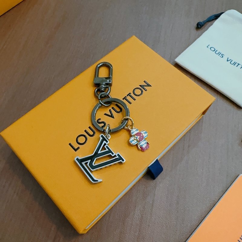 LV Monogram Keychain Charm - Silver Hardware Replica view