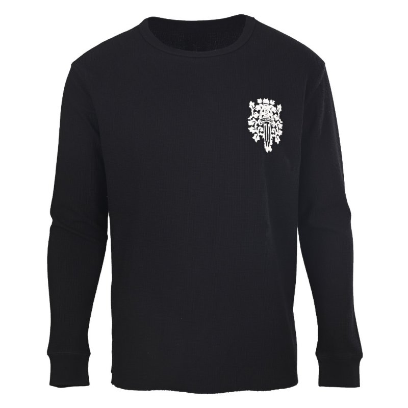 Chrome Hearts Waffle Knit Dagger Print Long Sleeve Black