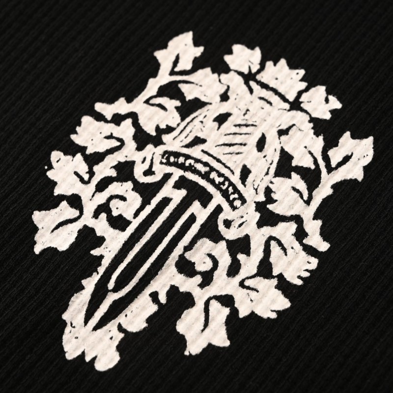 Chrome Hearts Waffle Knit Dagger Print Long Sleeve Black view