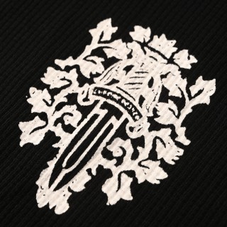 Chrome Hearts Waffle Knit Dagger Print Long Sleeve Black view 5