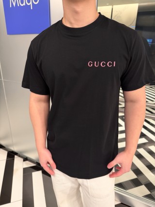 Gucci Logo Print Black T-Shirt UA Replica