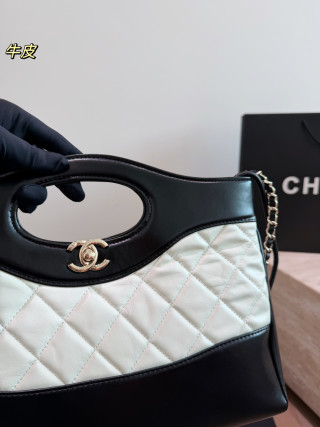 Chanel 31 Bag Panda Black White Quilted Shoulder Handbag view 3