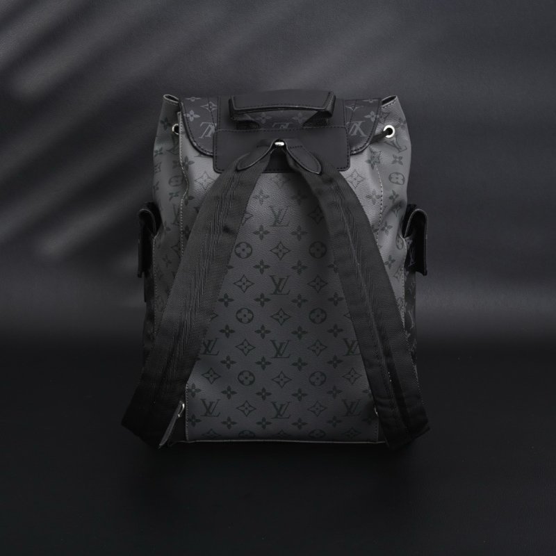 LV Christopher Monogram Eclipse UA Backpack Gray Black view