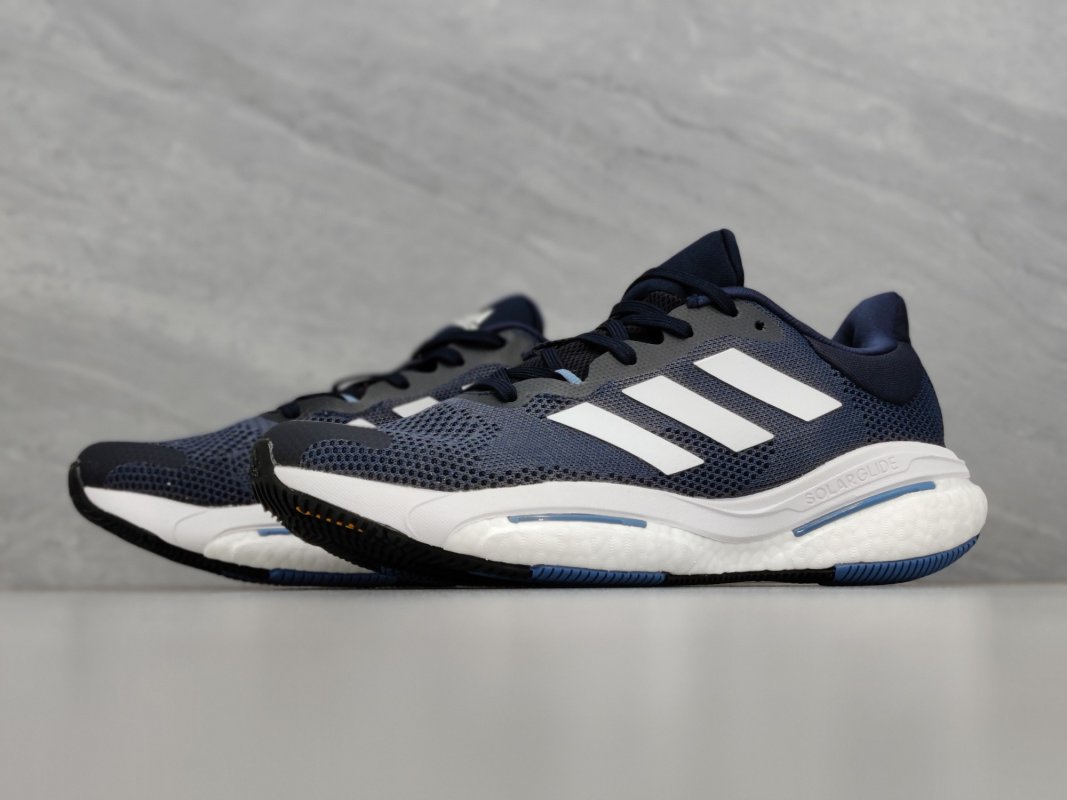 Adidas Solar Glide 5 Navy White Running Shoe view