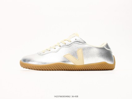 Veja Jitsu Low-Top Leather Silver Gold Sneaker