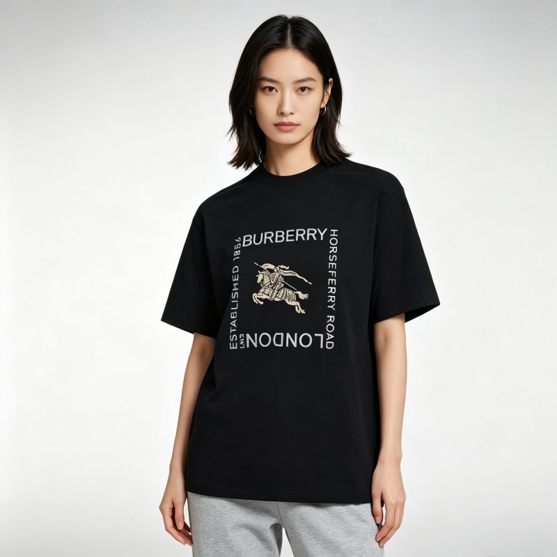 Burberry EQT Logo Black T-Shirt Replica view