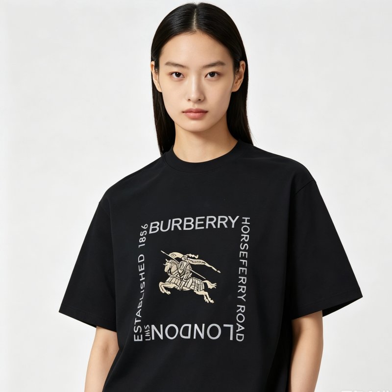 Burberry EQT Logo Black T-Shirt Replica view
