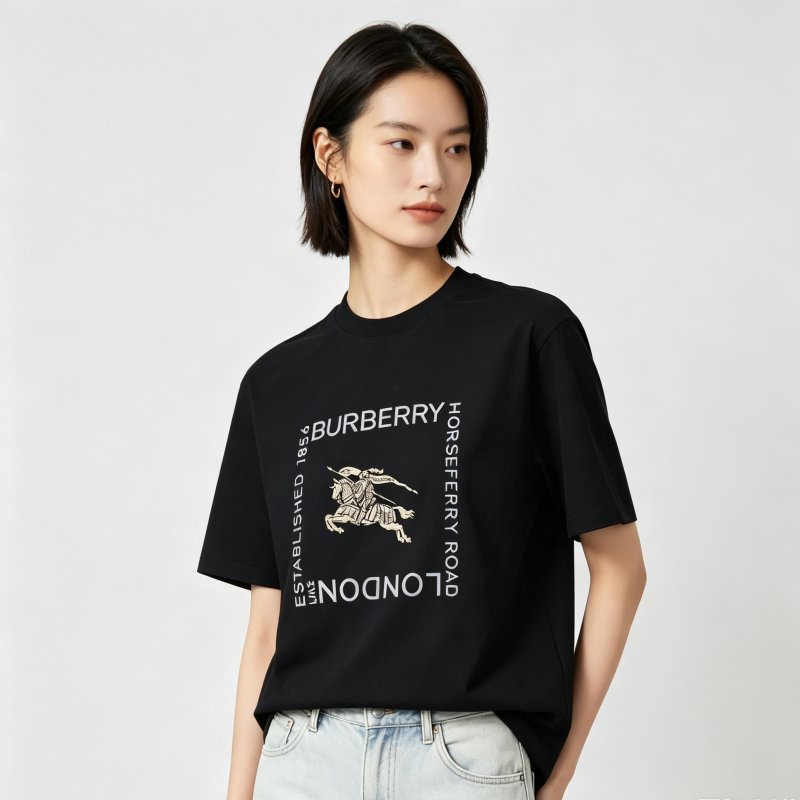 Burberry EQT Logo Black T-Shirt Replica view