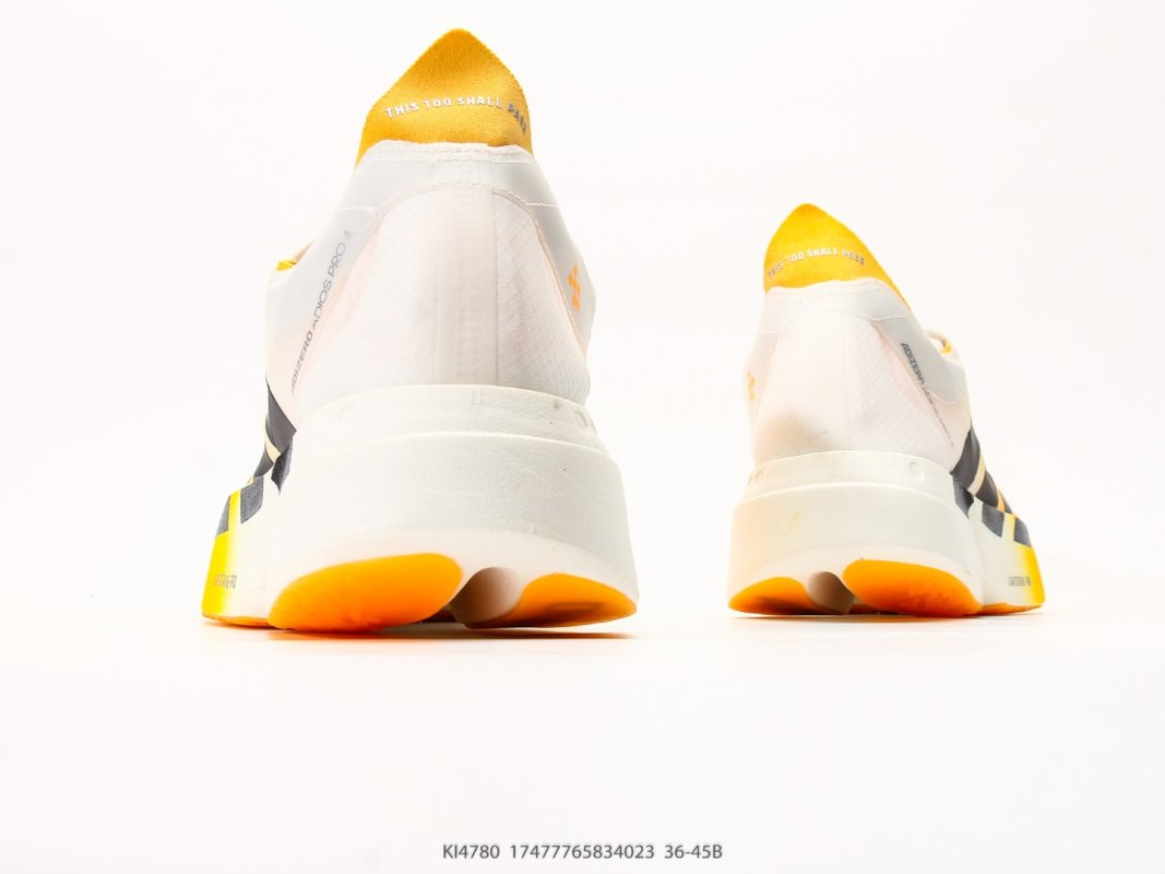 Adidas Adizero Adios Pro 4 M White Black Yellow view