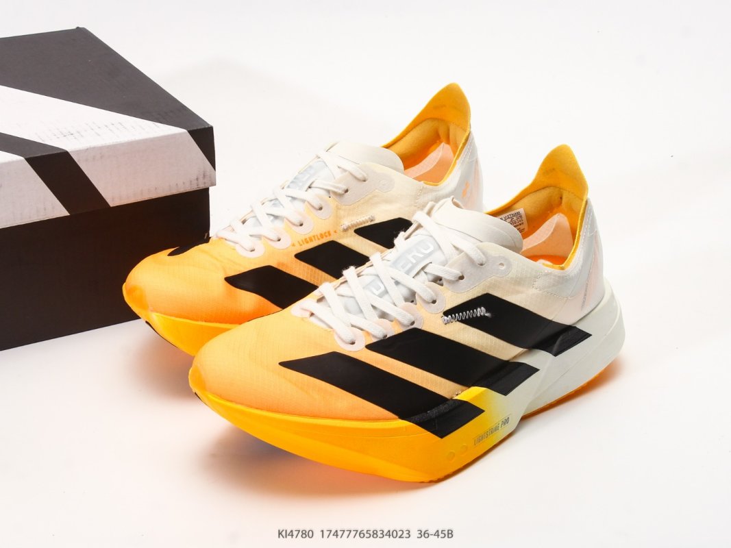 Adidas Adizero Adios Pro 4 M White Black Yellow view