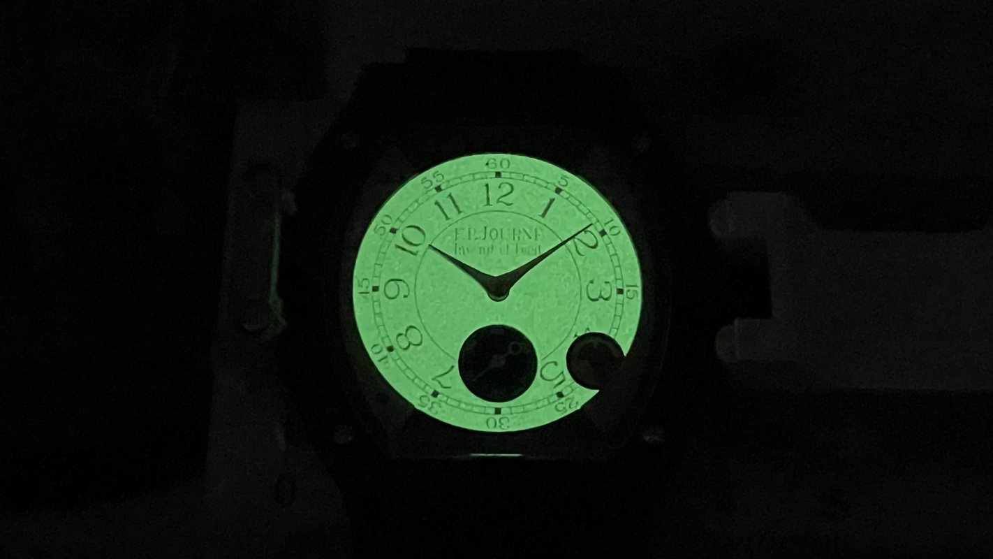 F.P. Journe Elegante 48mm Titanium Replica Watch - Black Dial view
