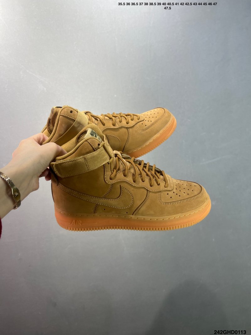Nike Air Force 1 High Wheat/Gold UA Replica view