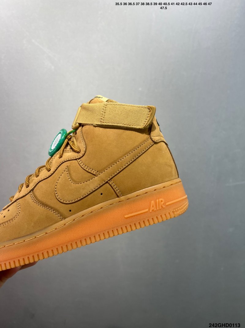 Nike Air Force 1 High Wheat/Gold UA Replica view