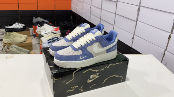 Nike Air Force 1 Low Dior Collaboration Royal Blue Cream