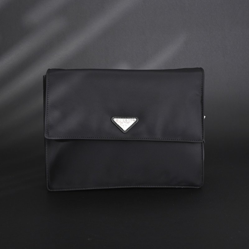 Prada Nylon Messenger Bag Black 30cm UA Replica view