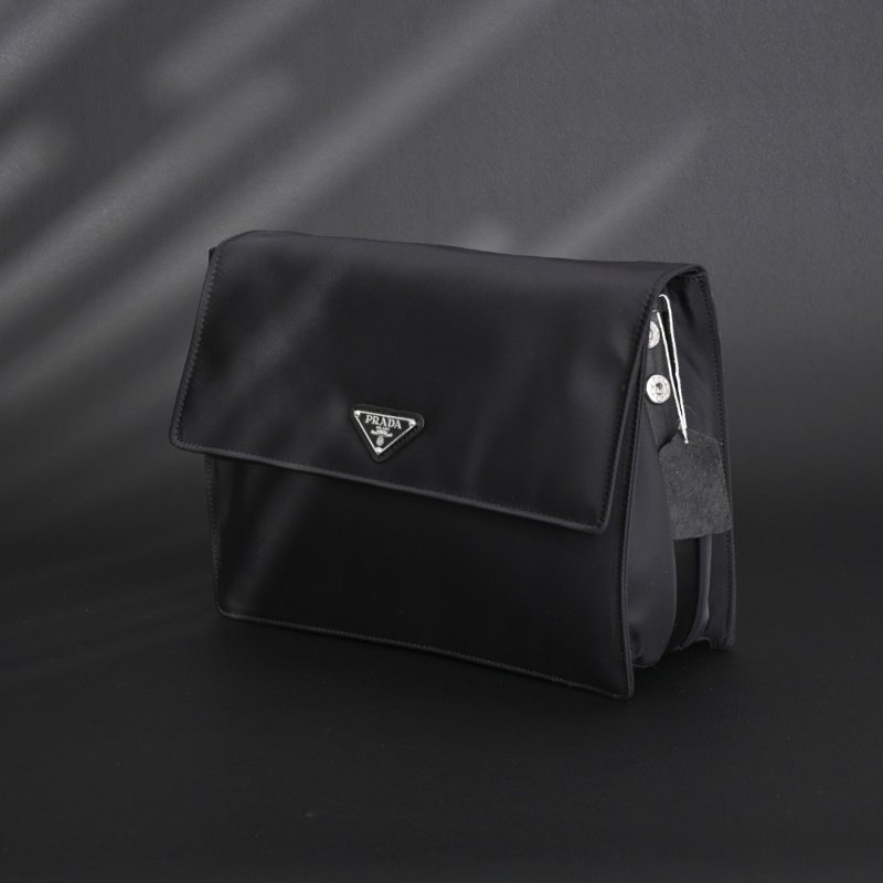 Prada Nylon Messenger Bag Black 30cm UA Replica view