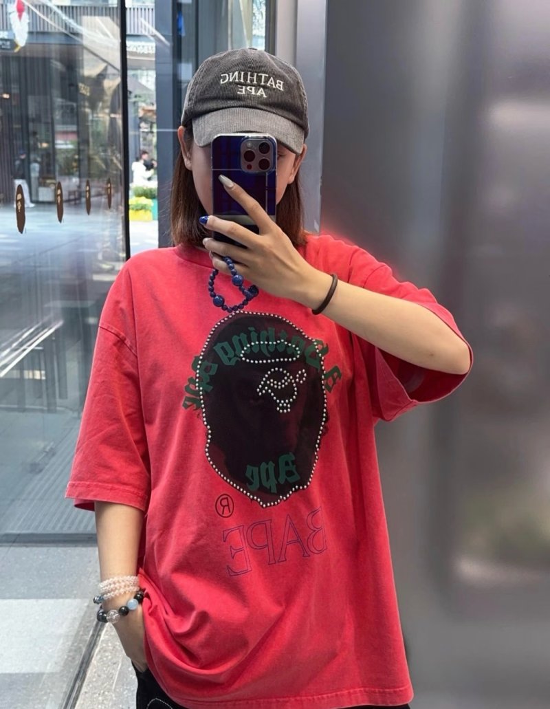 Balenciaga Red Graphic Logo T-Shirt