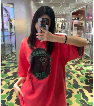 Balenciaga Red Graphic Logo T-Shirt view 2