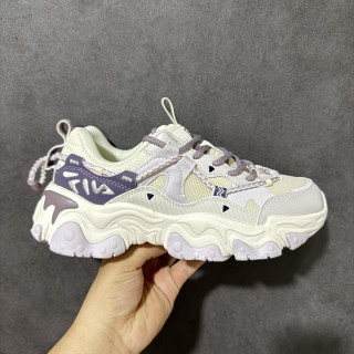 FILA Ray Tracer 5.0 White Purple Low-Top Dad Shoe view 2