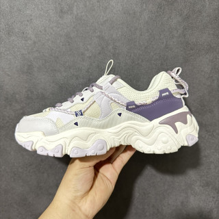FILA Ray Tracer 5.0 White Purple Low-Top Dad Shoe view 3