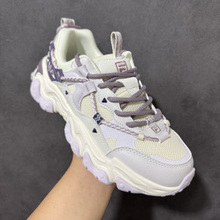 FILA Ray Tracer 5.0 White Purple Low-Top Dad Shoe view 4