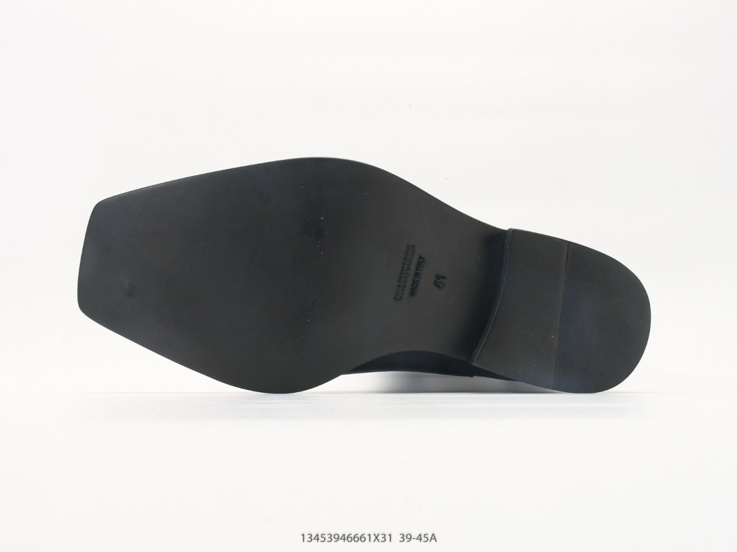 Balenciaga Chelsea Boot Square Toe Black Leather UA view
