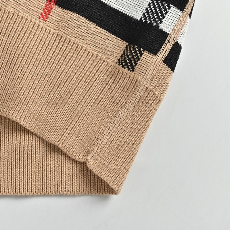 Burberry Classic Check Wool Cardigan Hoodie - Camel view