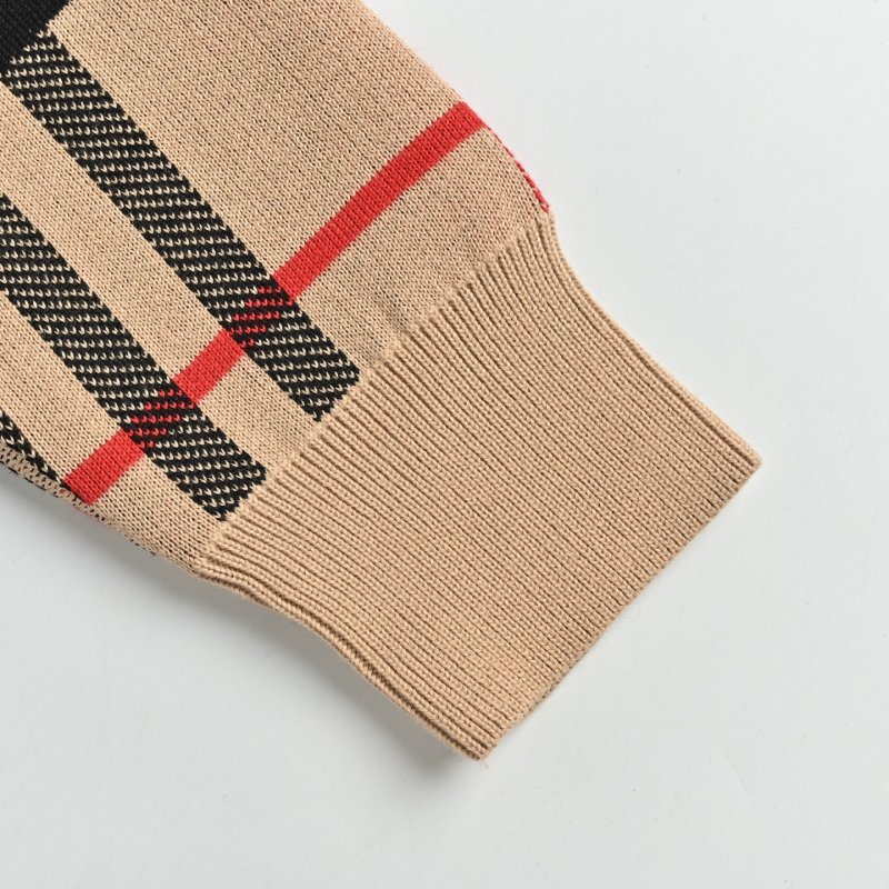 Burberry Classic Check Wool Cardigan Hoodie - Camel view