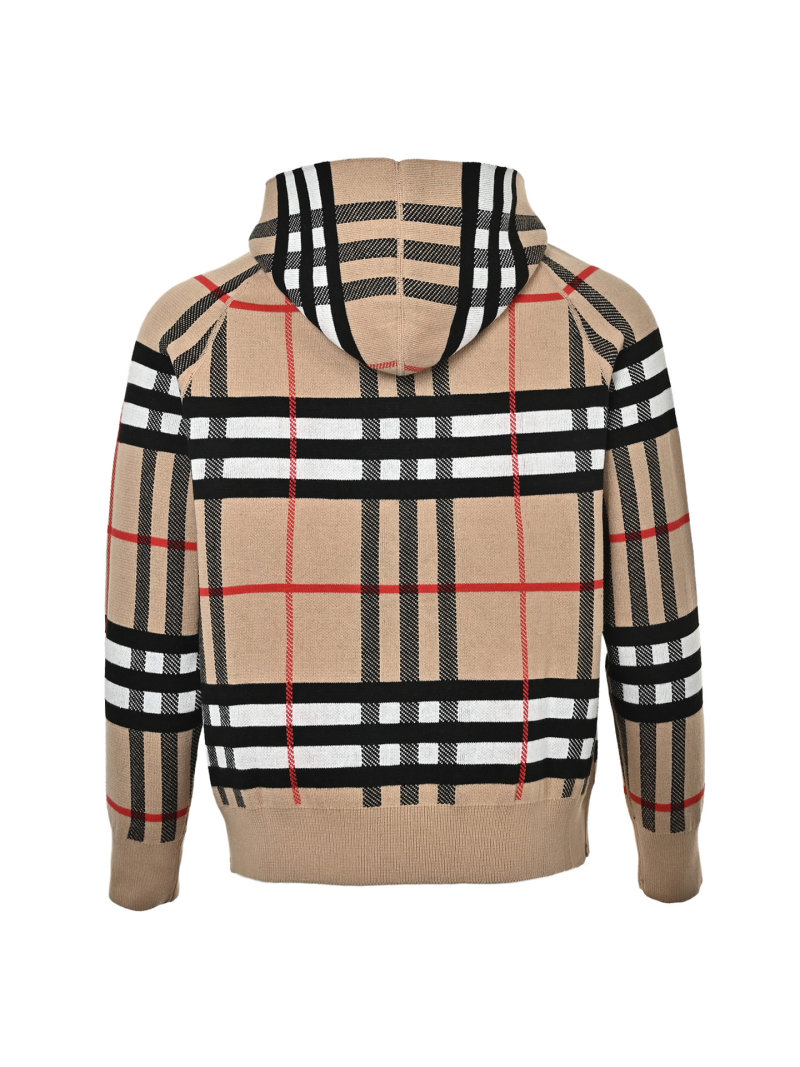 Burberry Classic Check Wool Cardigan Hoodie - Camel view