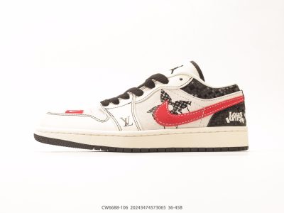 Air Jordan 1 Low White University Red