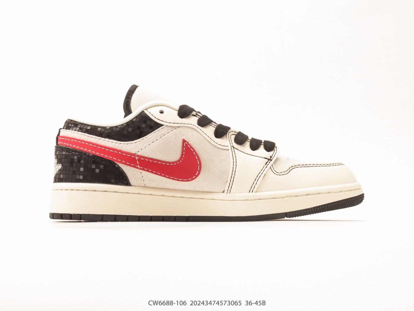 Air Jordan 1 Low White University Red view