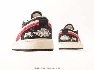 Air Jordan 1 Low White University Red view 6