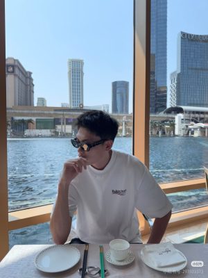 Balenciaga Cola Embroidered Short-Sleeve T-Shirt view 3
