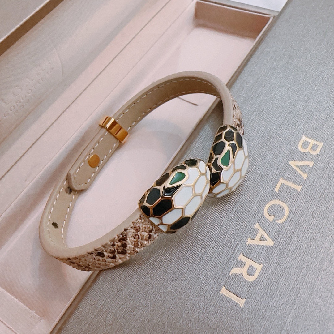 Bvlgari Leather Bracelet