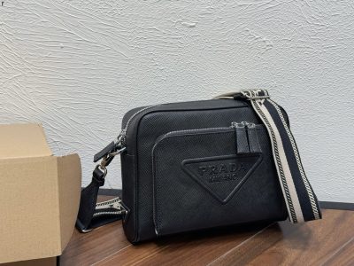 Prada Saffiano Leather Crossbody Messenger Bag