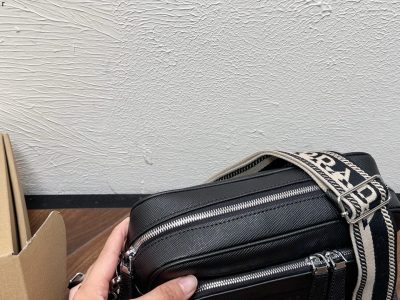Prada Saffiano Leather Crossbody Messenger Bag view 2