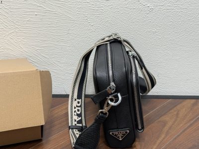 Prada Saffiano Leather Crossbody Messenger Bag view 6