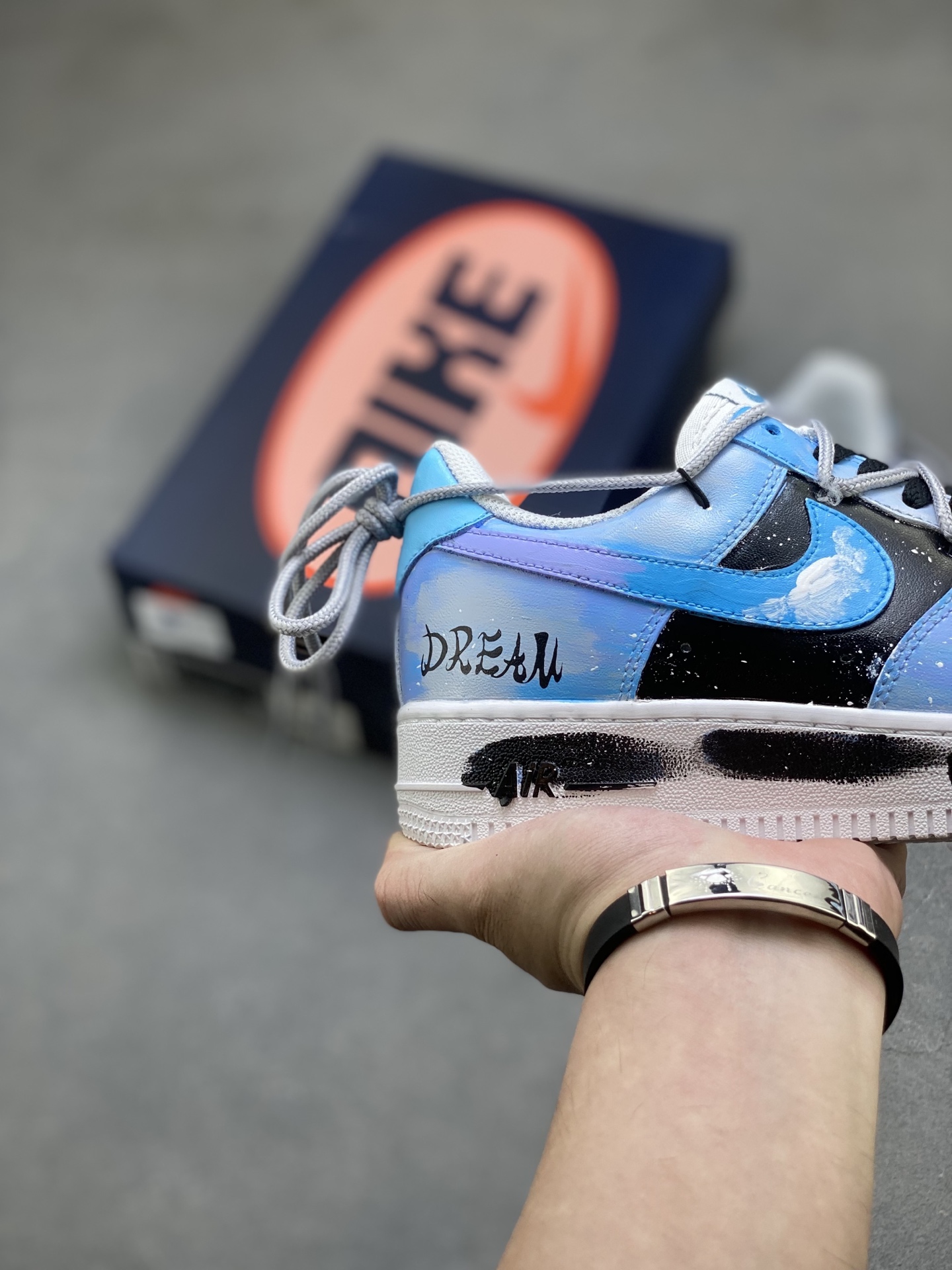 Nike Air Force 1 Low Blue Orange White view