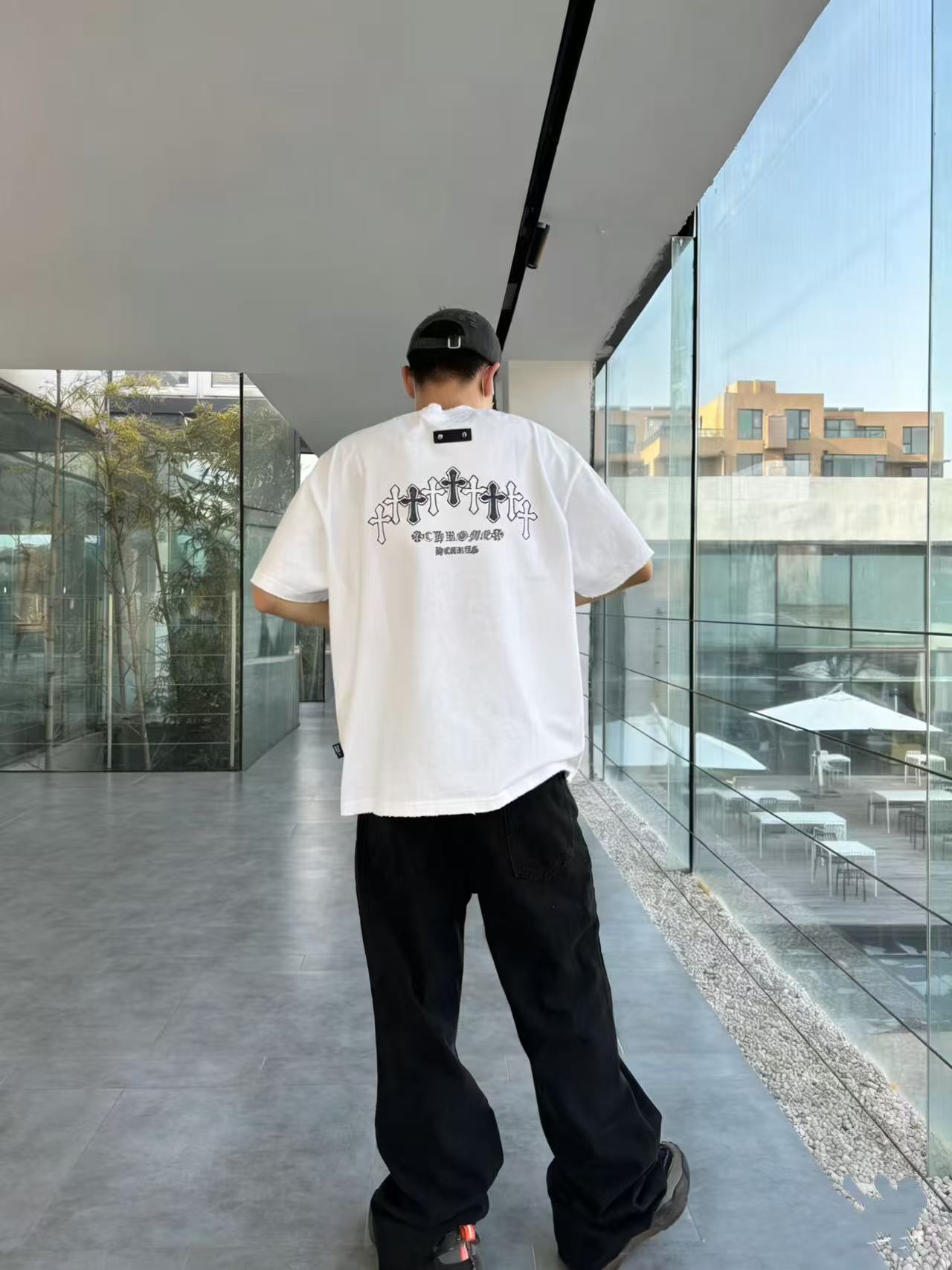 Chrome Hearts Sanskrit Cross Embroidered T-Shirt 26SS view