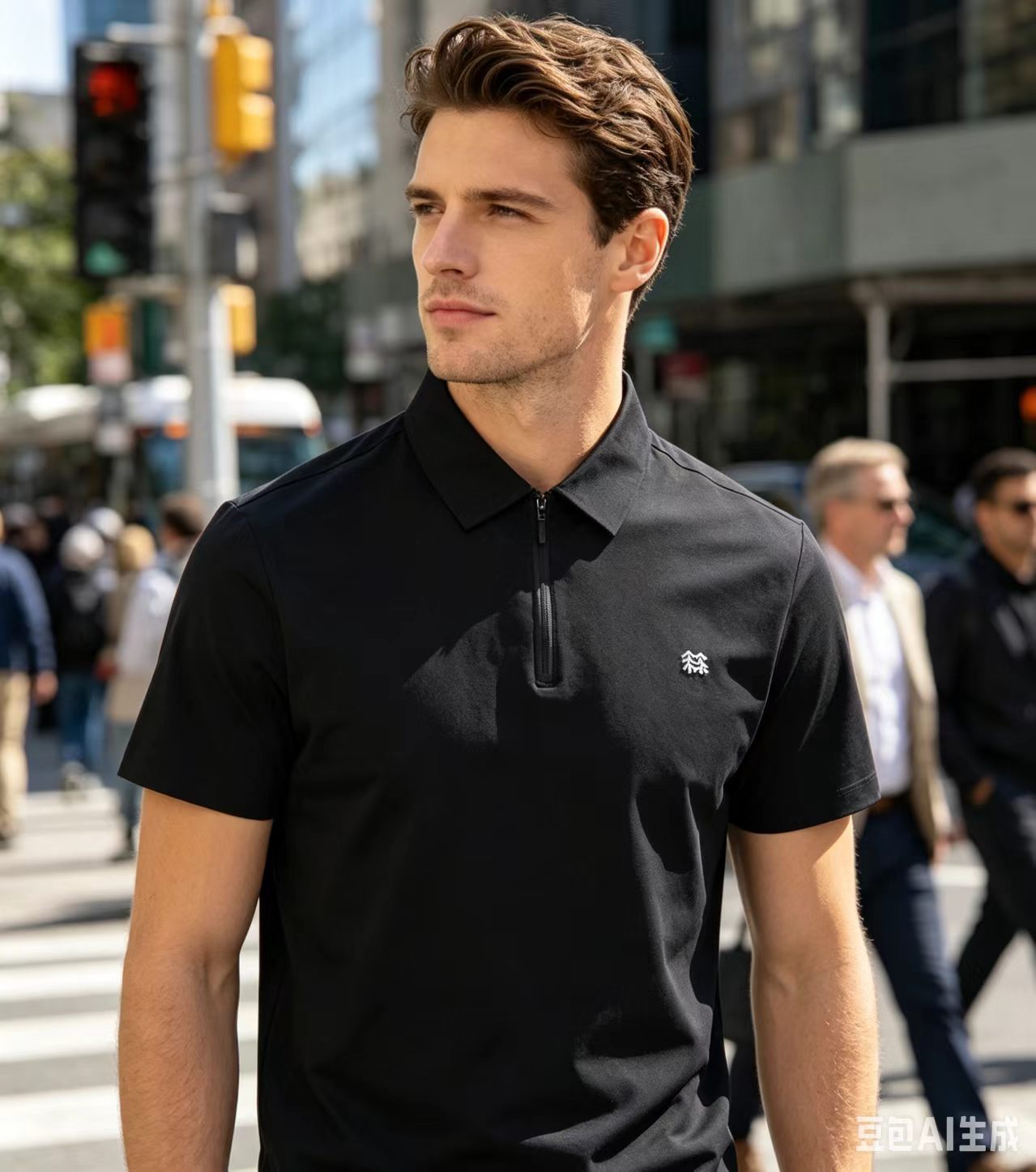 Kolon Sport Half-Zip Quick-Dry Golf Polo Shirt view