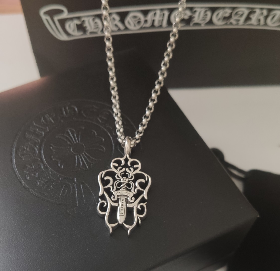 Chrome Hearts Sword Cross Pendant Necklace