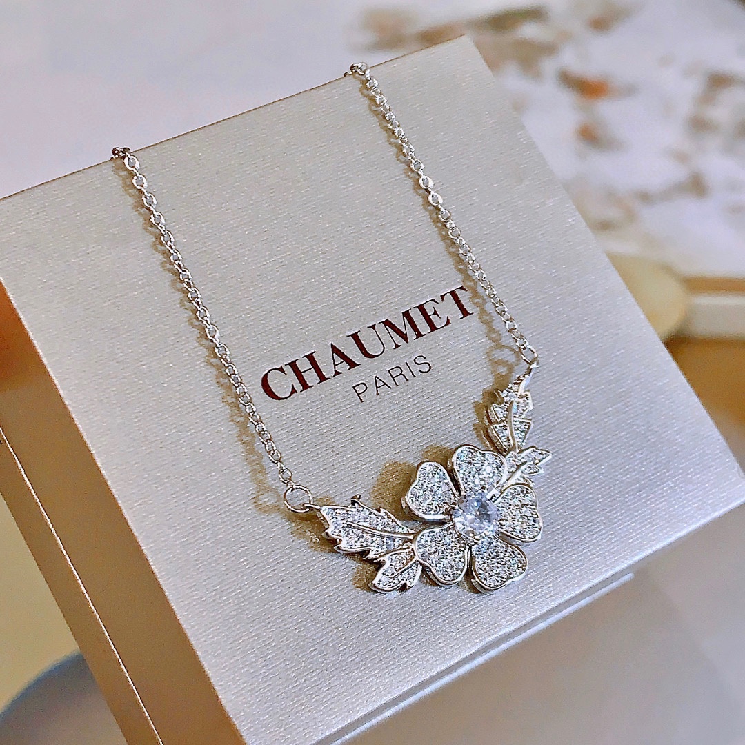 Chaumet Bee My Love High-Carbon Diamond Necklace Rose Gold White Gold (AB15882) view