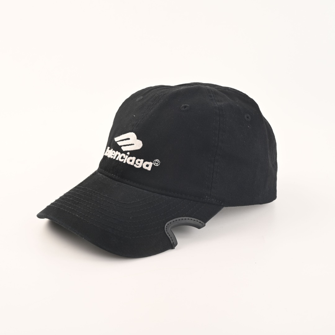 Balenciaga BLCG 3B Heavy Embroidery Washed Corner-Cut Soft Baseball Cap view