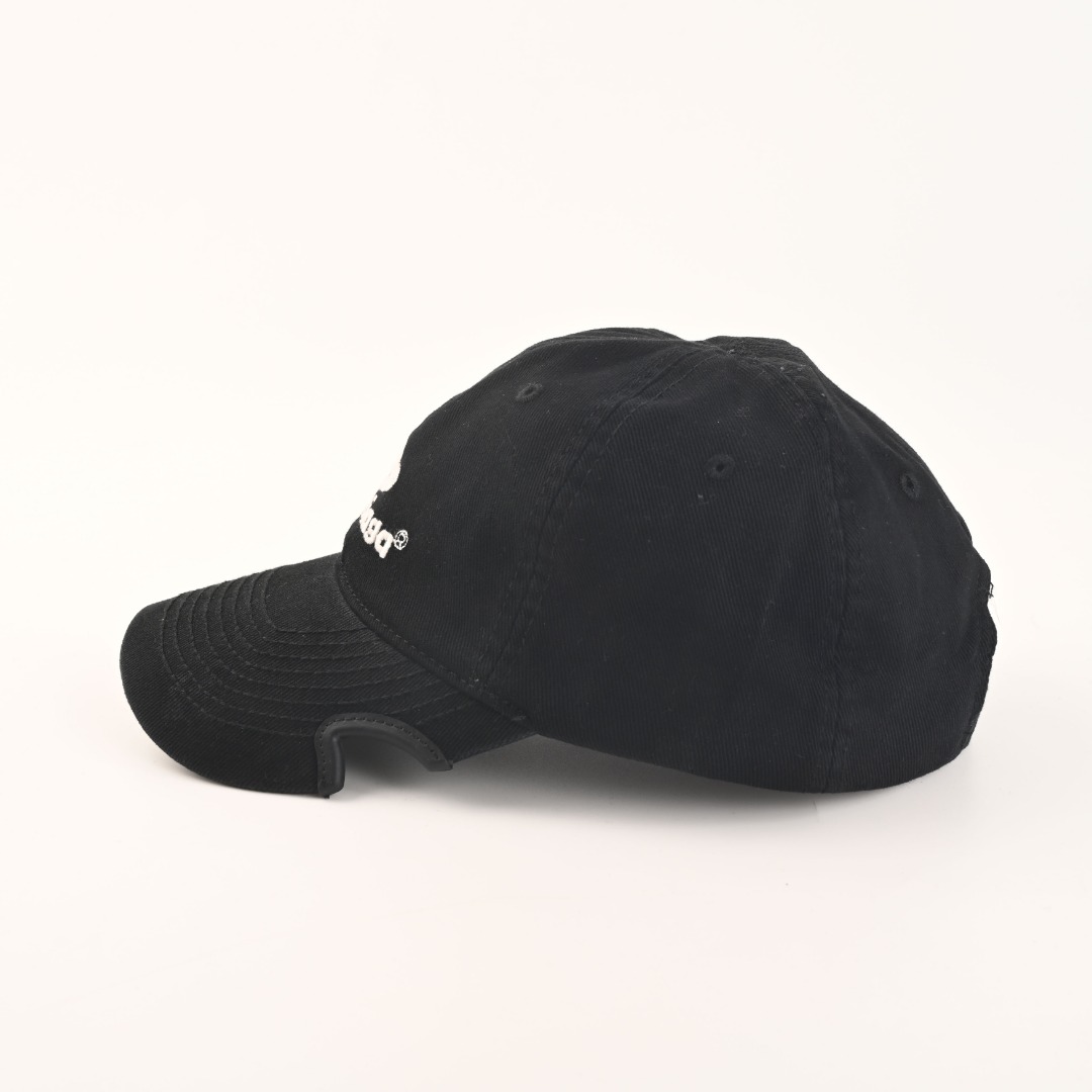Balenciaga BLCG 3B Heavy Embroidery Washed Corner-Cut Soft Baseball Cap view
