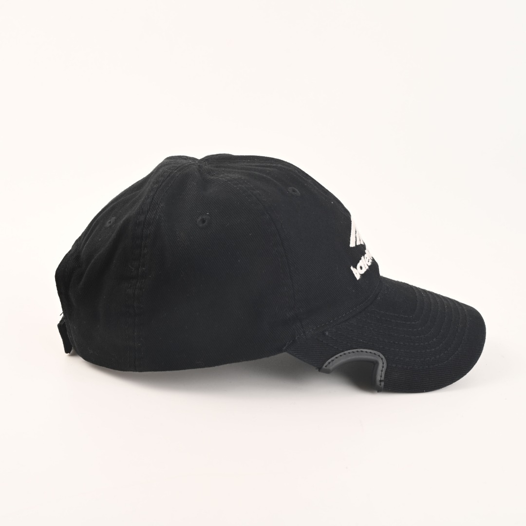 Balenciaga BLCG 3B Heavy Embroidery Washed Corner-Cut Soft Baseball Cap view
