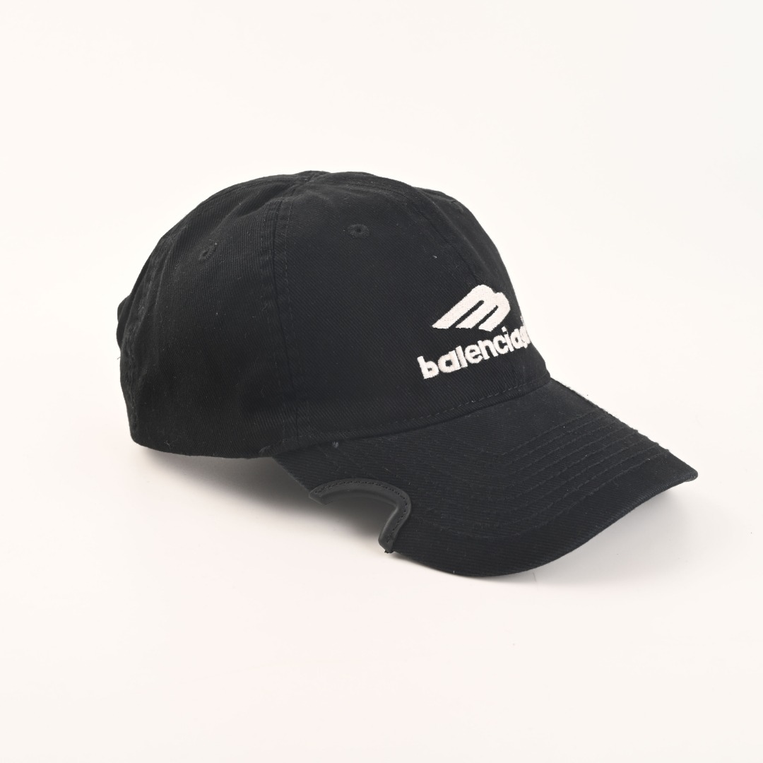 Balenciaga BLCG 3B Heavy Embroidery Washed Corner-Cut Soft Baseball Cap view