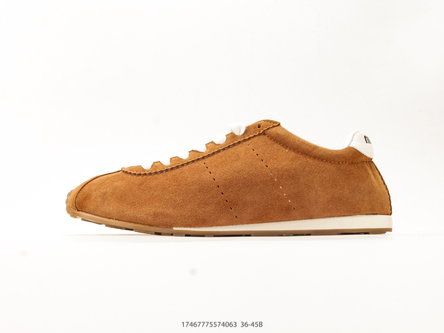 MiuMiu Plume Suede Tech-Fabric Derby Trainer