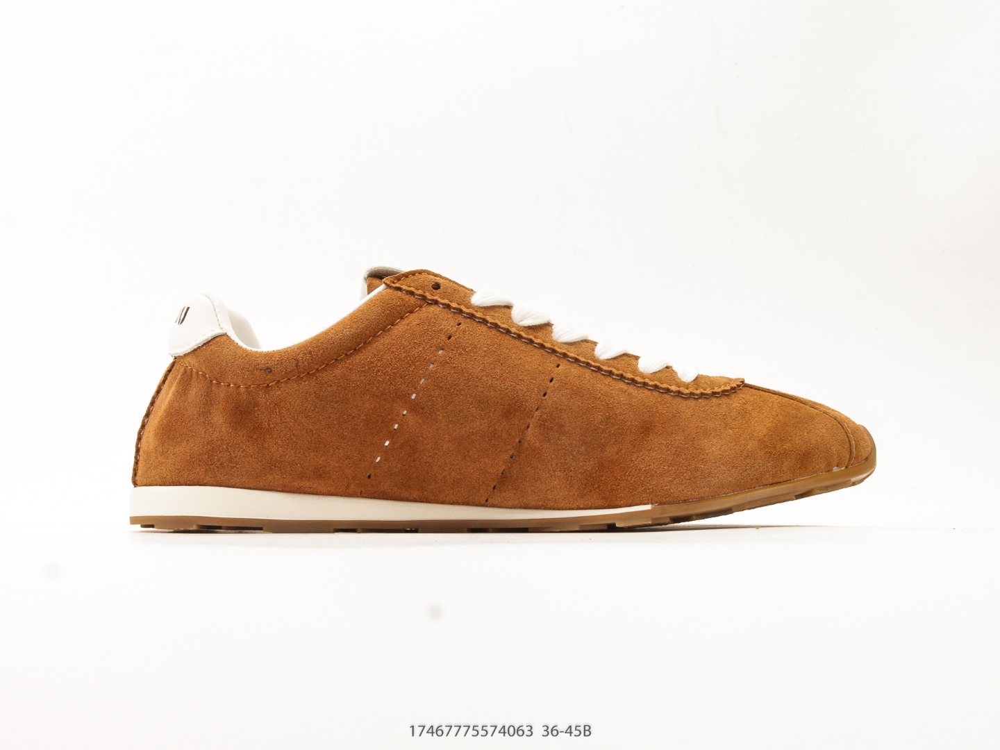 MiuMiu Plume Suede Tech-Fabric Derby Trainer view